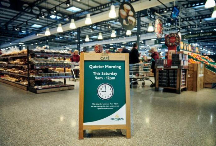 Grocery store accommodating disabled customers