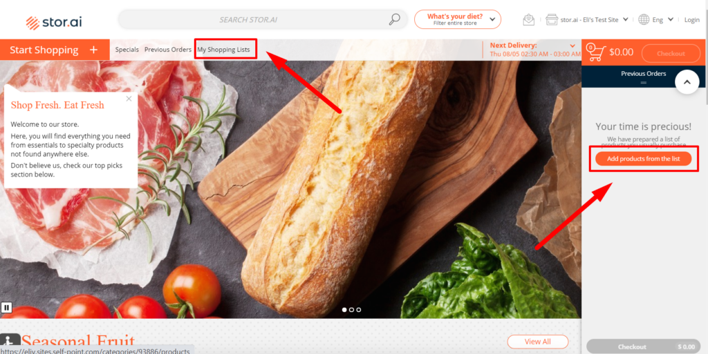 E-Commerce grocery shopper personalization